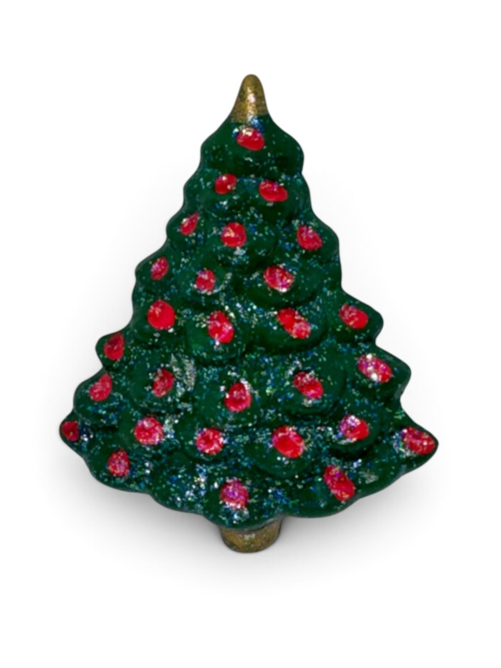 Green Christmas Tree Lapel or Scarf Pin / Broach